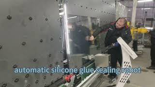 #Glasino Europe Double glazing #glass machine automatic glass sealing robot/insulating glass machine