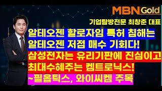 MBN골드(기업탐방 전문 최창준대표)알테오젠 할로자임 특허 침해는 저점 매수 기회다! 삼성전자는 유리기판에 진심이고 최대수혜주는 켐트로닉스! 필옵틱스, 와이씨켐도 주목