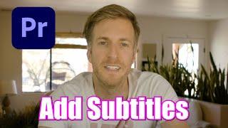 How to create SUBTITLES in Premiere Pro