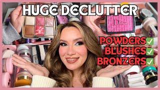 HUGE MAKEUP DECLUTTER | POWDERS, BLUSHES AND BRONZERS