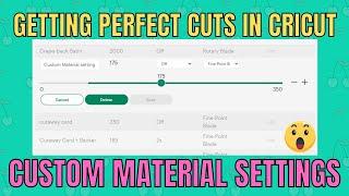 Make a custom material setting in Cricut Design Space