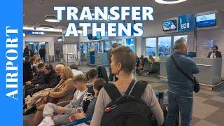 TRANSFER AT ATHENS Airport in Greece   How to walk to a Connection Flight