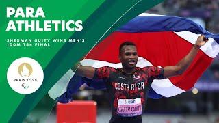 Guity Grabs Gold For Costa Rica In 100M T64  | Paralympic Games