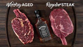 24hrs Whiskey Aged Steak Experiment | Guga Foods