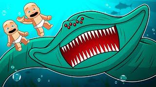 Baby Finds GIANT SEA MONSTER!