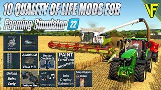 10 Must Have Quality Of Life Mods For Farming Simulator 22!