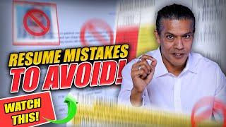 Resume Mistakes to Avoid! |  Sidd Ahmed