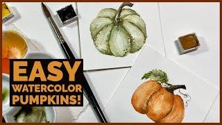 Watercolor Pumpkin Tutorial for Beginners