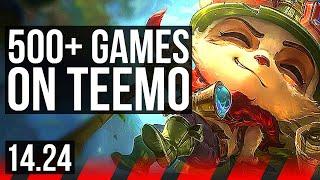 TEEMO vs MAOKAI (TOP) | 500+ games, Rank 12 Teemo | NA Master | 14.24