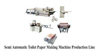 Cheap price semi automatic toilet paper making machine production line