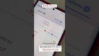 Banknifty Fut trade plan | Capital used 1,10,000 | Risk 3,500