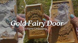 ASMR digging a gold fairy door to find what’s inside  