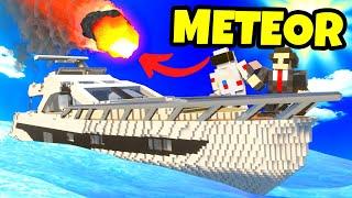 A Meteor CRASHED Into Our Luxury Yacht in Teardown Multiplayer Mods!