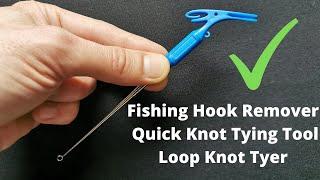 Pen Shape Fishing Hook Remover and Quick Knot Tying Tool 3 in 1 -  Loop Knot Tyer [4K]