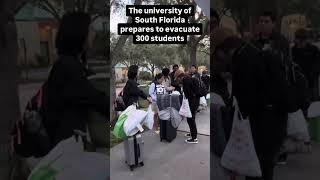 The university of South Florida prepares to evacuate 300 students