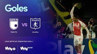 Santa Fe vs. América (goles) | Liga BetPlay Dimayor 2023 -1| Fecha 8