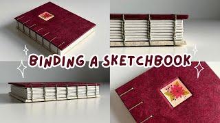 binding a holiday sketchbook  cozy bookbinding with quiet music