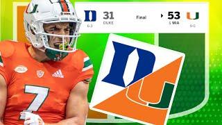 DUKE BLUE DEVILS VS MIAMI HURRICANES     (Highlights & INSTANT Reactions)