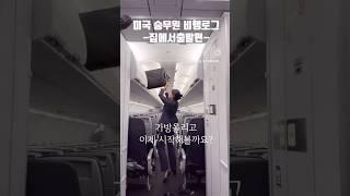 2탄 저 일하는거 구경하실래요? #미국승무원 #승무원 #외항사승무원 #아메리칸항공