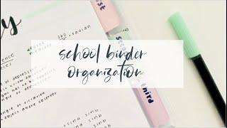 school organization tips // how to organize your binder // studyfluff