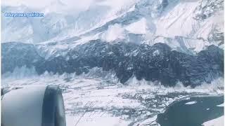 Ariel view of skardu airport during snow