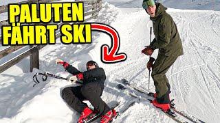 Paluten lernt Skifahren