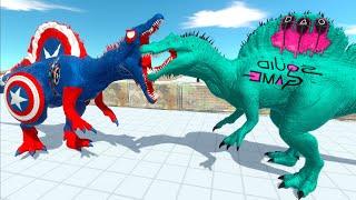 CAPTAIN AMERICA SPINOSAURUS DEATH RUN - Animal Revolt Battle Simulator