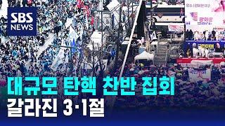 대규모 탄핵 찬반 집회…갈라진 3·1절 / SBS