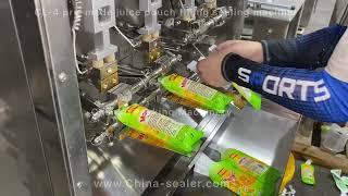 4 heads juice bag filling sealing machine