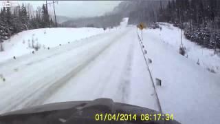 Near Death Close call on icy road ! Bonus Epic Scream