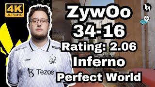 ZywOo (34-16) w/apEX/mezii (Inferno) | Dec 3, 2024 #cs2 #pov