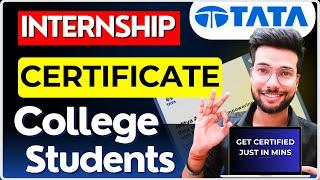 Tata Free Internship Course Certificate For All College Students | Just In Mins  Tata Forage