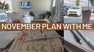 NOVEMBER 2022 MONTHLY PLAN WITH ME | hybrid planning monthly routine | full focus planner