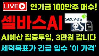 [셀바스AI 주가전망] 연기금 100만주 매수! AI예산 집중투입, 3만원 곧 갑니다! 세력들 목표가 긴급 입수, '이 가격' 입니다! 필수시청! #셀바스AI  #셀바스AI전망