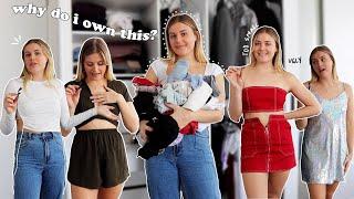 trying on every item in my closet *EXTREME CLOSET CLEAN OUT 2021*