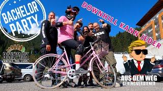 DOWNHILL KANN JEDER! Auch mit Damen Fahrrad ??? Bachelor Party Ride! Serfaus Fiss Ladis 