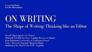 Levan On Writing—The Shape of Writing: Thinking like an Editor