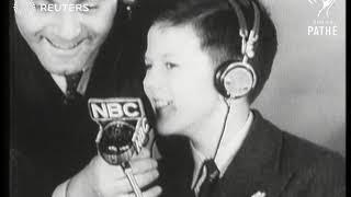 British evacuee Children in the US are interviewed for radio broadcast (1941)