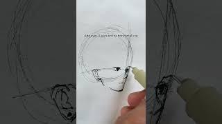 How to draw anime face easily!!!!