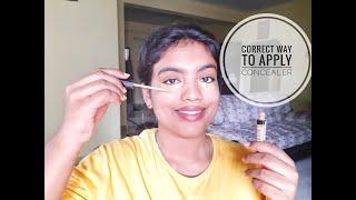 How to apply concealer | Correct way to apply concealer | easy methord