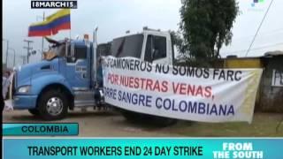 Colombian truckers end 24 day strike