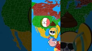 What if USA  and Mexico  Switch  Places|#countryballs #nutshell #shortsfeed