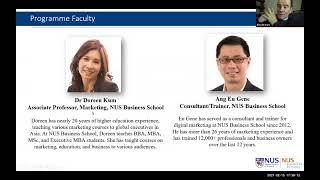 NUS Business School | Digital Marketing: Strategies, Models and Frameworks  | Webinar