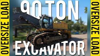 ️ OVERSIZE LOAD ️  Transporting a 90 Ton Excavator