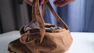 Women Corduroy Tote Bag Zipper | Corduroy Tote Bag with Zipper for Women - I Tested It #zipper