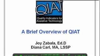 QIAT Session 1: Overview of QIAT