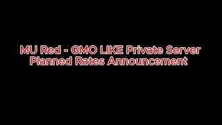 Red MU Online - Server Rates Announcement - Private Server