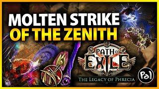 Molten Strike of Zenith Lifestacker - T17/Rogue Farmer for Phrecia League | Build Guide