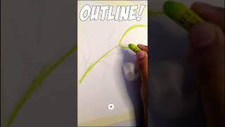 Creating Stunning Leaf Art with Oil Pastel Colors | Easy and Relaxing Tutorial #shorts