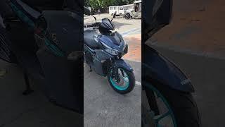 #YAMAHA AEROX  155 STANDARD VERSION 2024 BLACK/GREY    CYAN STORM